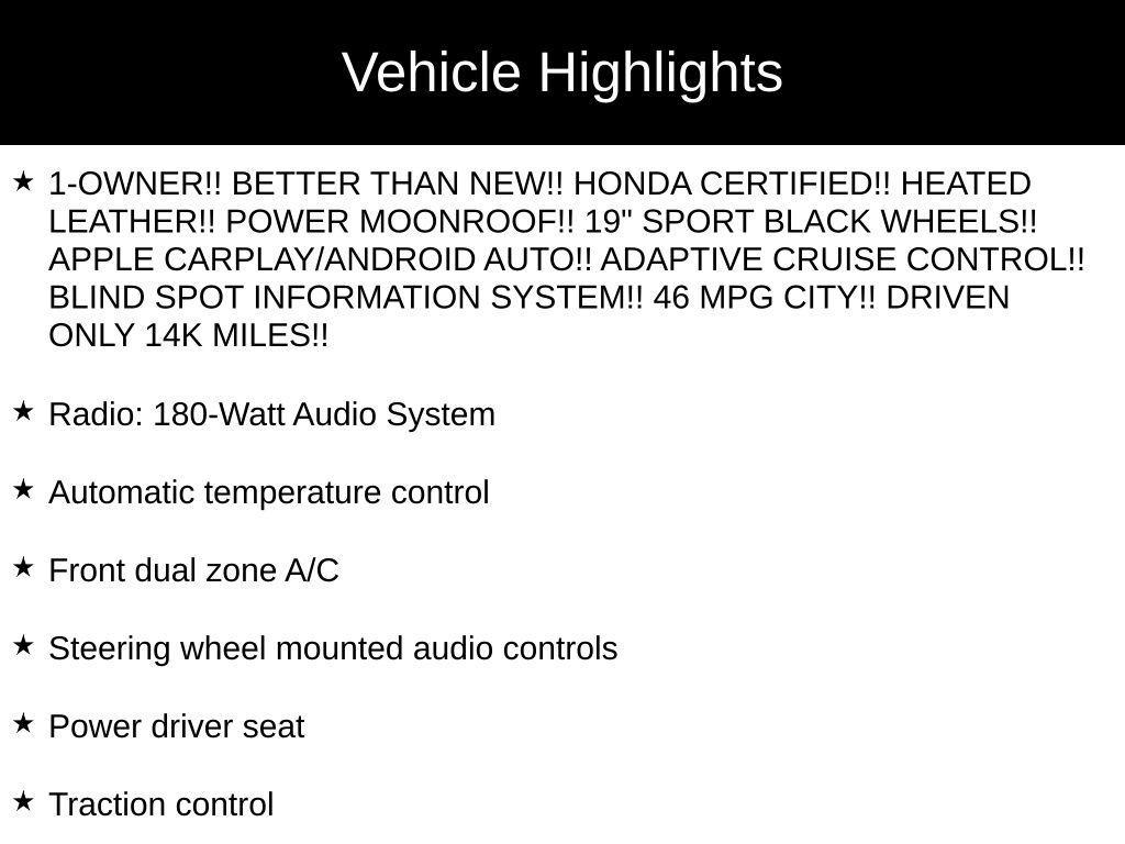 used 2024 Honda Accord Hybrid car, priced at $31,531