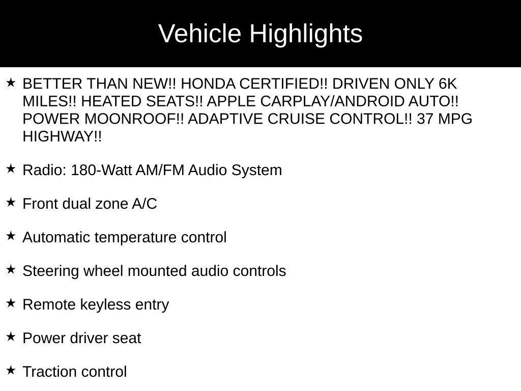 used 2024 Honda Accord car, priced at $27,670