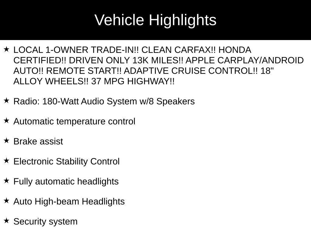 used 2023 Honda Civic car, priced at $25,174