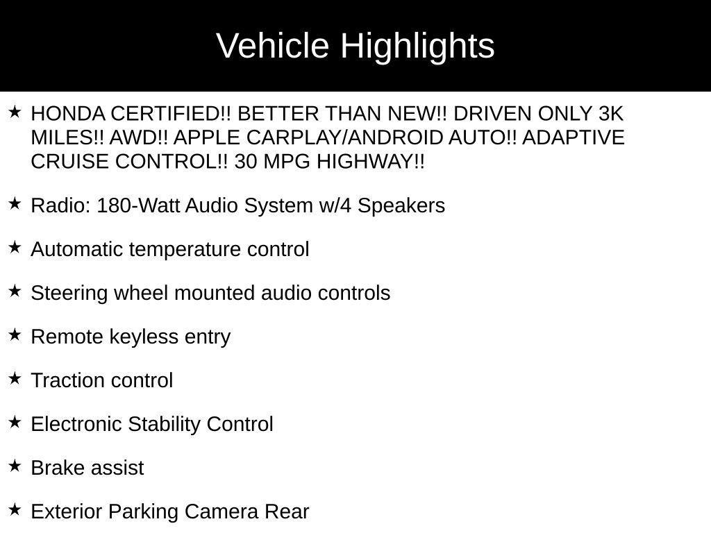used 2025 Honda HR-V car, priced at $26,437