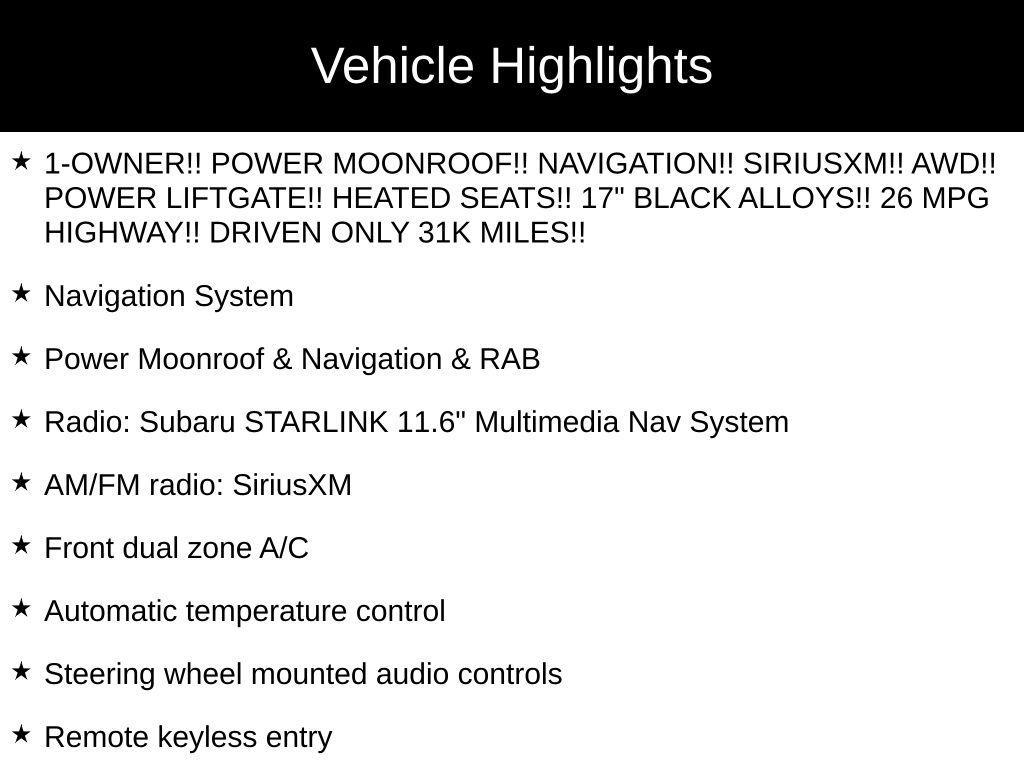 used 2022 Subaru Outback car, priced at $31,355