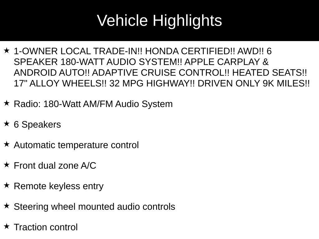 used 2022 Honda CR-V car, priced at $28,574