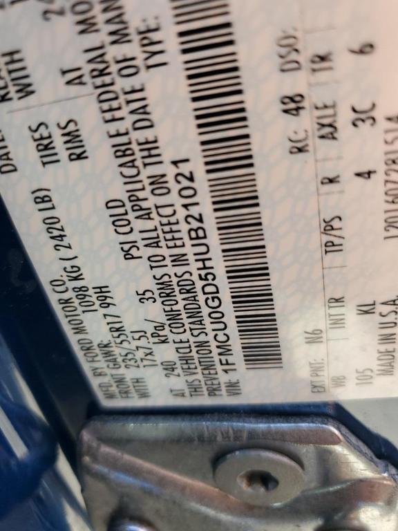 used 2017 Ford Escape car, priced at $8,992