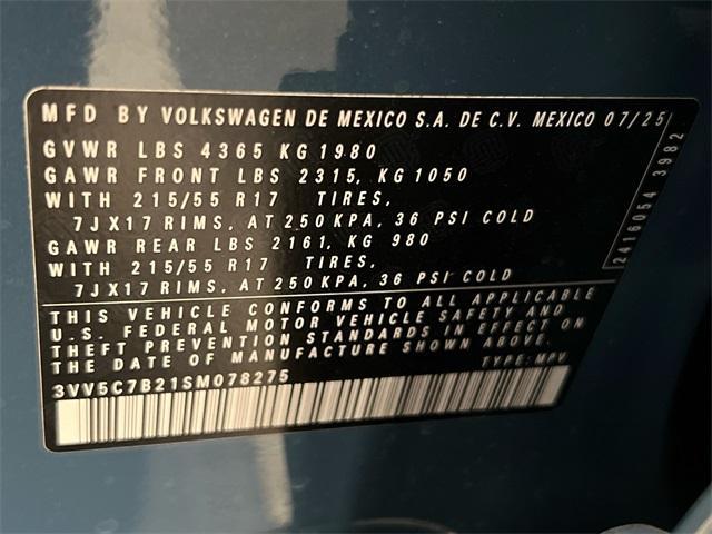 new 2025 Volkswagen Taos car, priced at $26,143