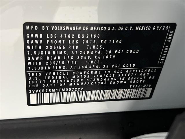 new 2026 Volkswagen Tiguan car, priced at $31,600