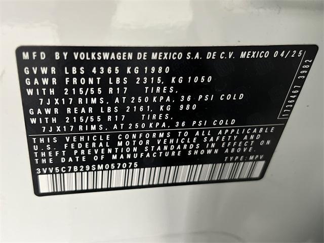 new 2025 Volkswagen Taos car, priced at $26,054