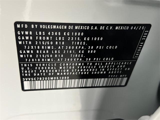 new 2025 Volkswagen Taos car, priced at $29,291