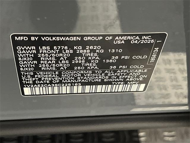 new 2025 Volkswagen Atlas Cross Sport car, priced at $49,487