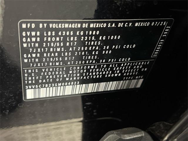 new 2025 Volkswagen Taos car, priced at $26,153