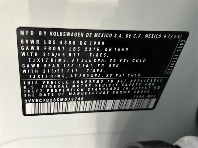 new 2025 Volkswagen Taos car, priced at $26,153