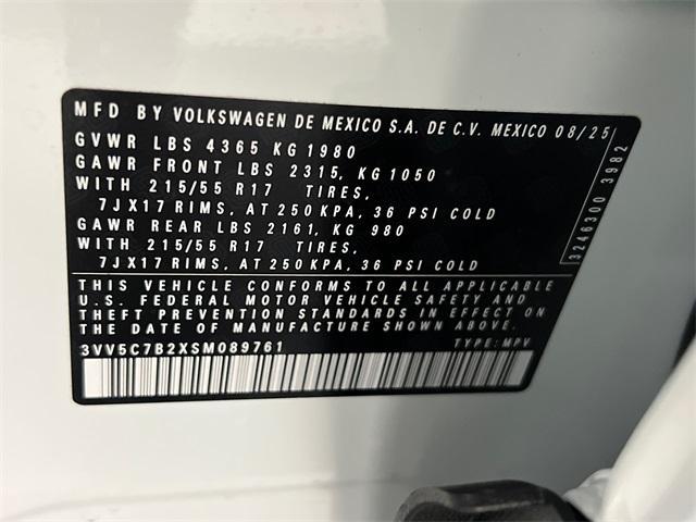new 2025 Volkswagen Taos car, priced at $26,153