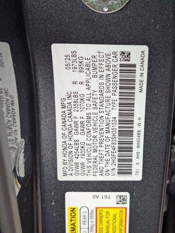 new 2025 Honda Civic Hybrid car, priced at $28,592