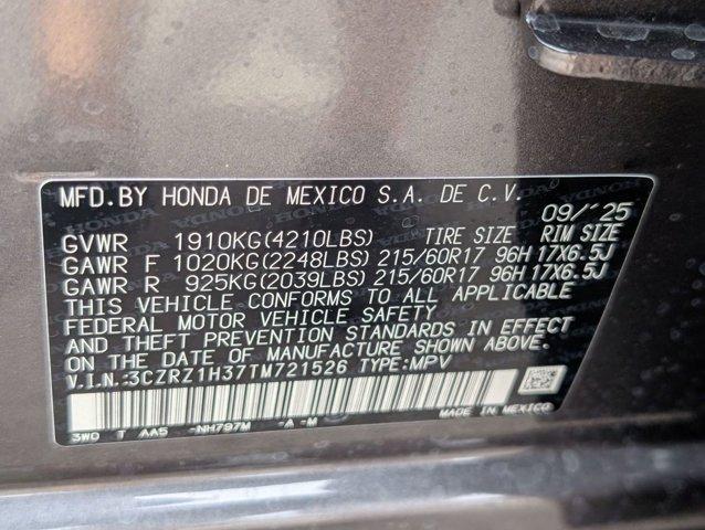 new 2026 Honda HR-V car, priced at $26,651