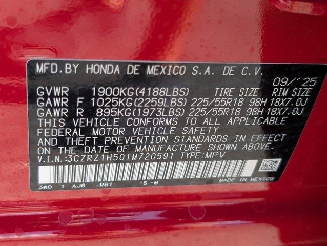 new 2026 Honda HR-V car, priced at $28,451