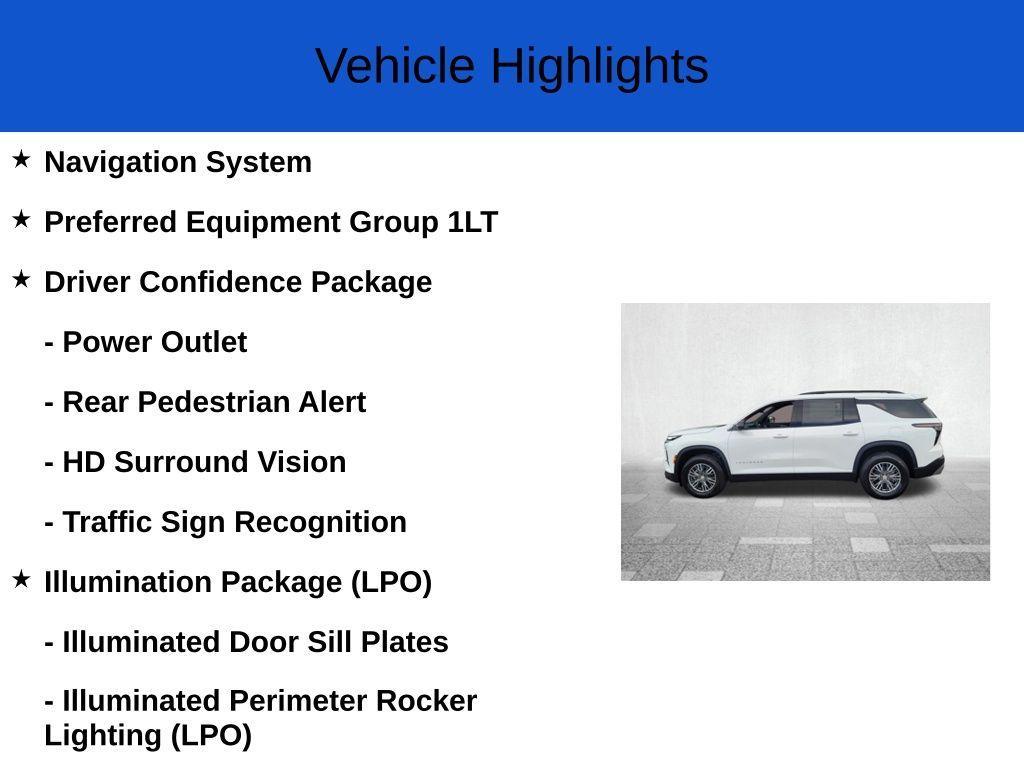 new 2025 Chevrolet Traverse car, priced at $42,385