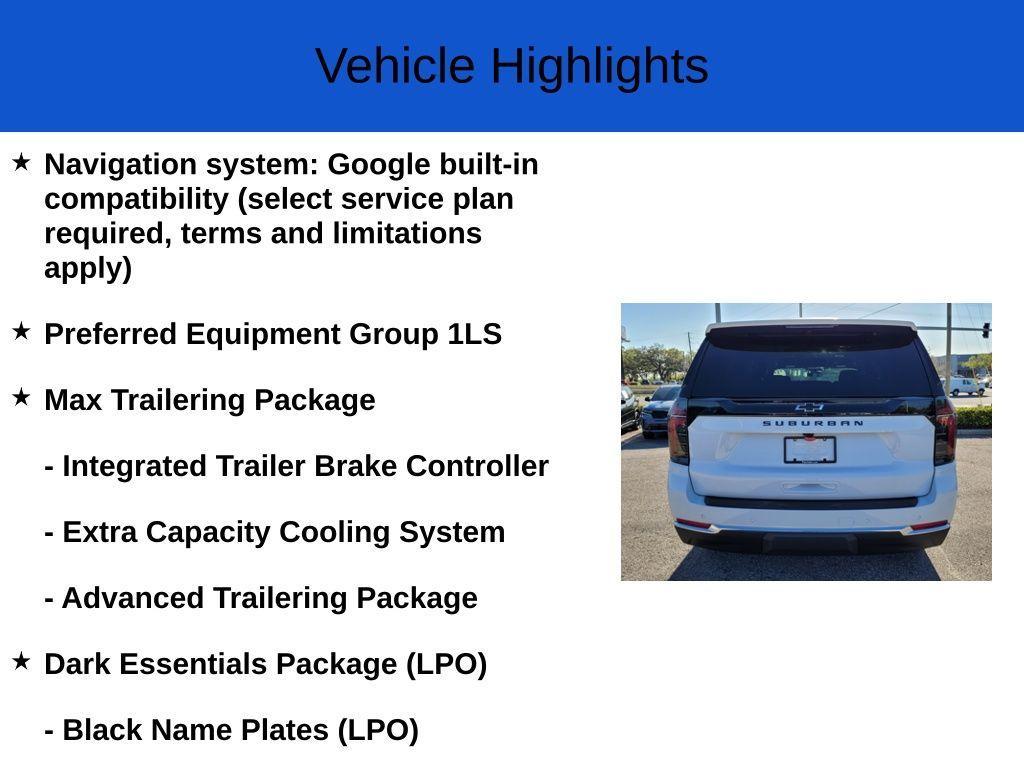 new 2025 Chevrolet Suburban car, priced at $64,685