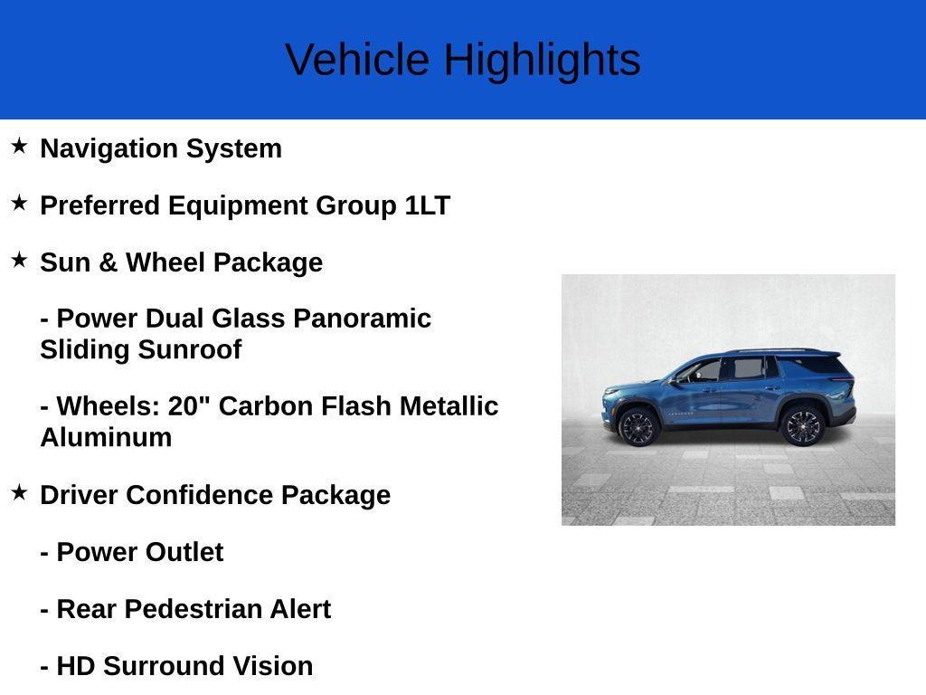new 2025 Chevrolet Traverse car, priced at $43,445