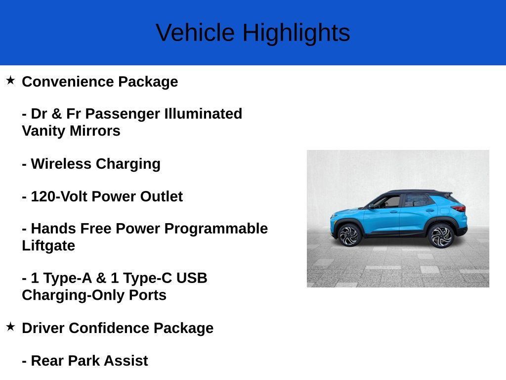 new 2026 Chevrolet TrailBlazer car, priced at $30,435