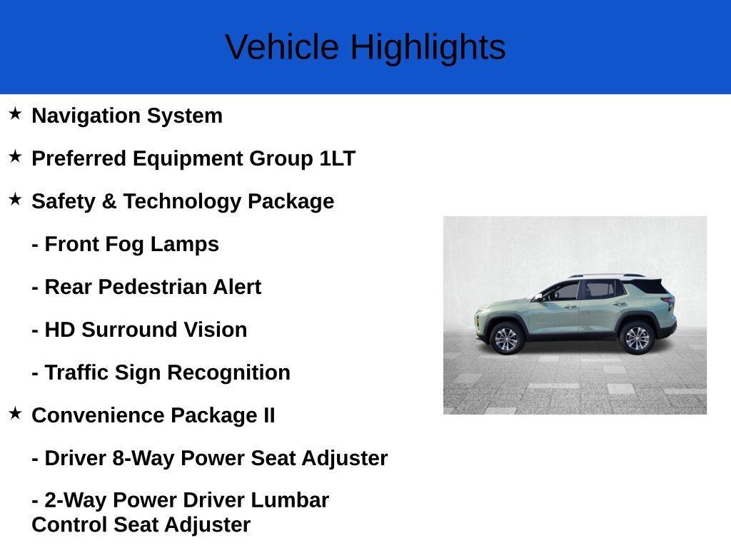 new 2025 Chevrolet Equinox car, priced at $31,570