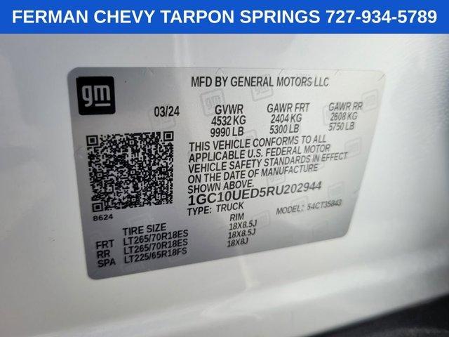 new 2024 Chevrolet Silverado EV car, priced at $75,345