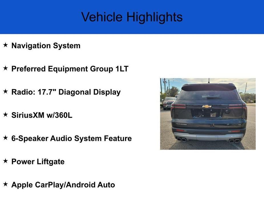 new 2024 Chevrolet Traverse car, priced at $42,395