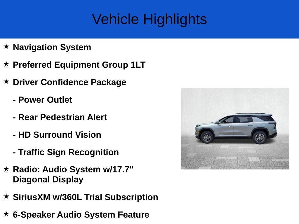 new 2025 Chevrolet Traverse car, priced at $41,760
