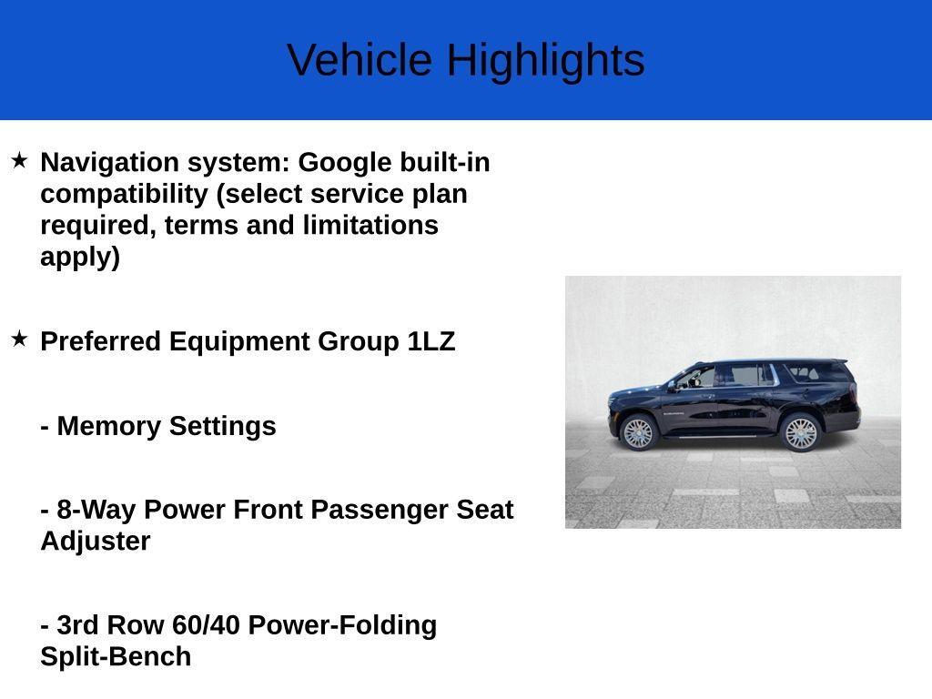 new 2025 Chevrolet Suburban car, priced at $80,510