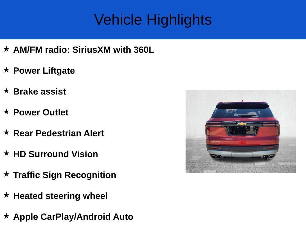 new 2025 Chevrolet Traverse car, priced at $41,590