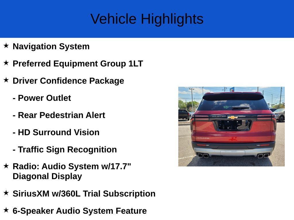 new 2025 Chevrolet Traverse car, priced at $43,090