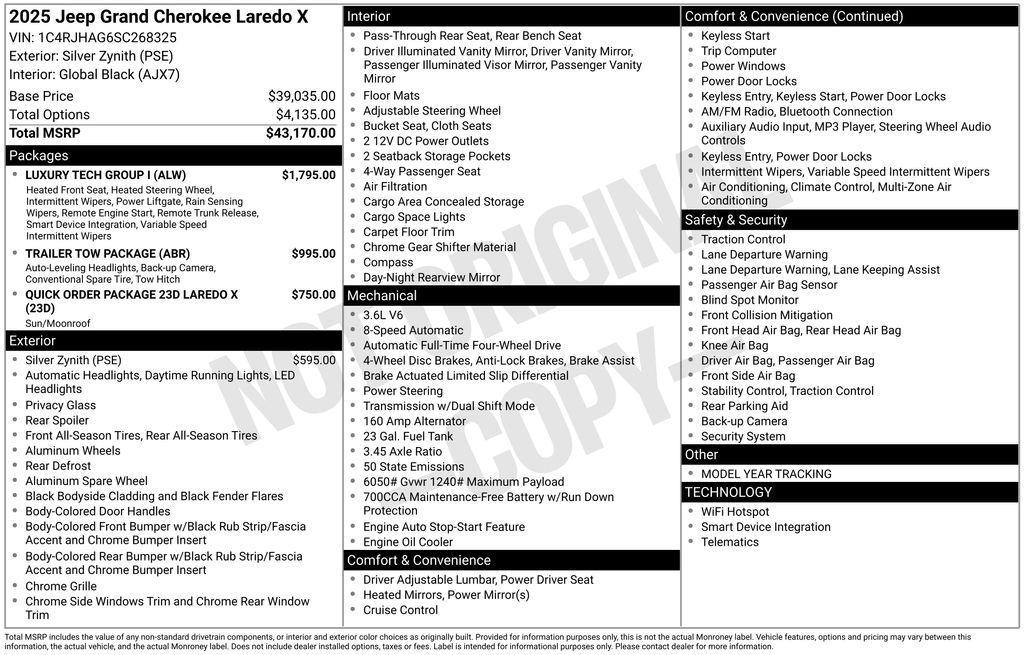 used 2025 Jeep Grand Cherokee car, priced at $37,099