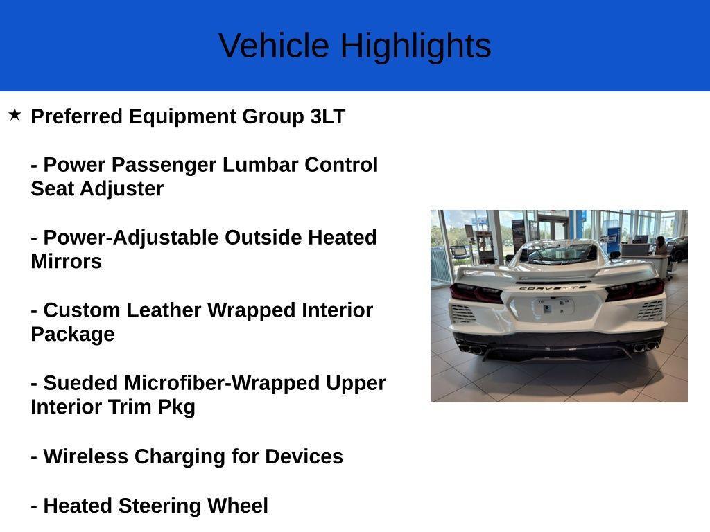 new 2024 Chevrolet Corvette car, priced at $93,800