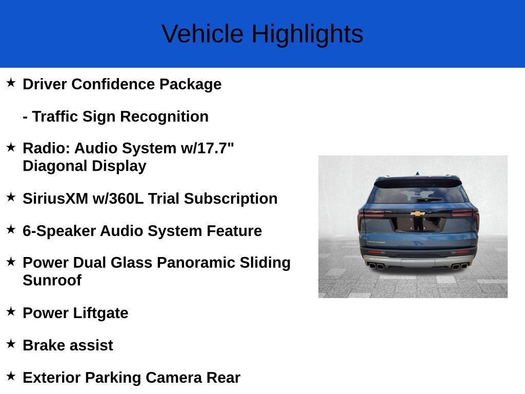 new 2025 Chevrolet Traverse car, priced at $44,945