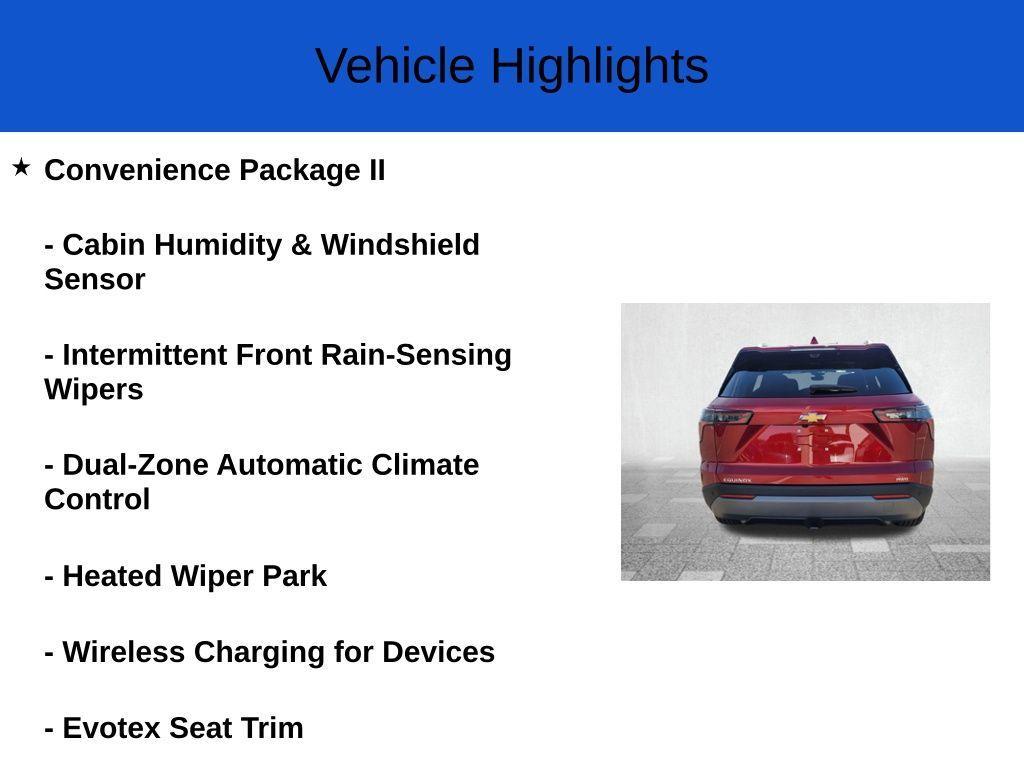 new 2025 Chevrolet Equinox car, priced at $33,125