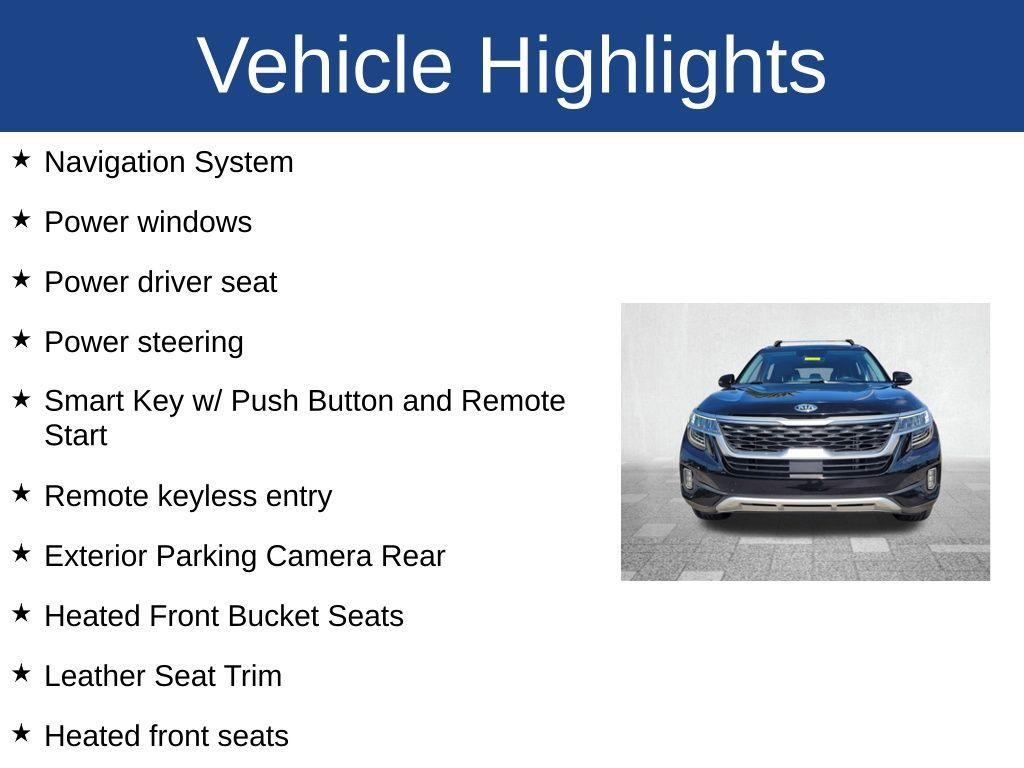 used 2021 Kia Seltos car, priced at $18,771