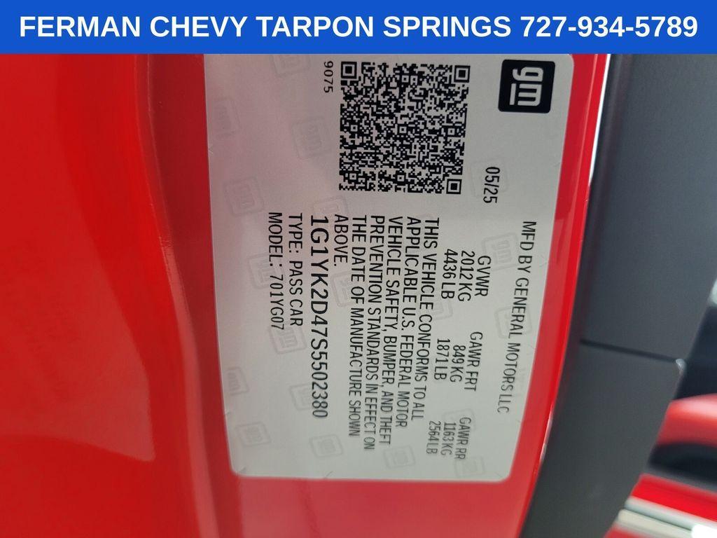 new 2025 Chevrolet Corvette car, priced at $113,519