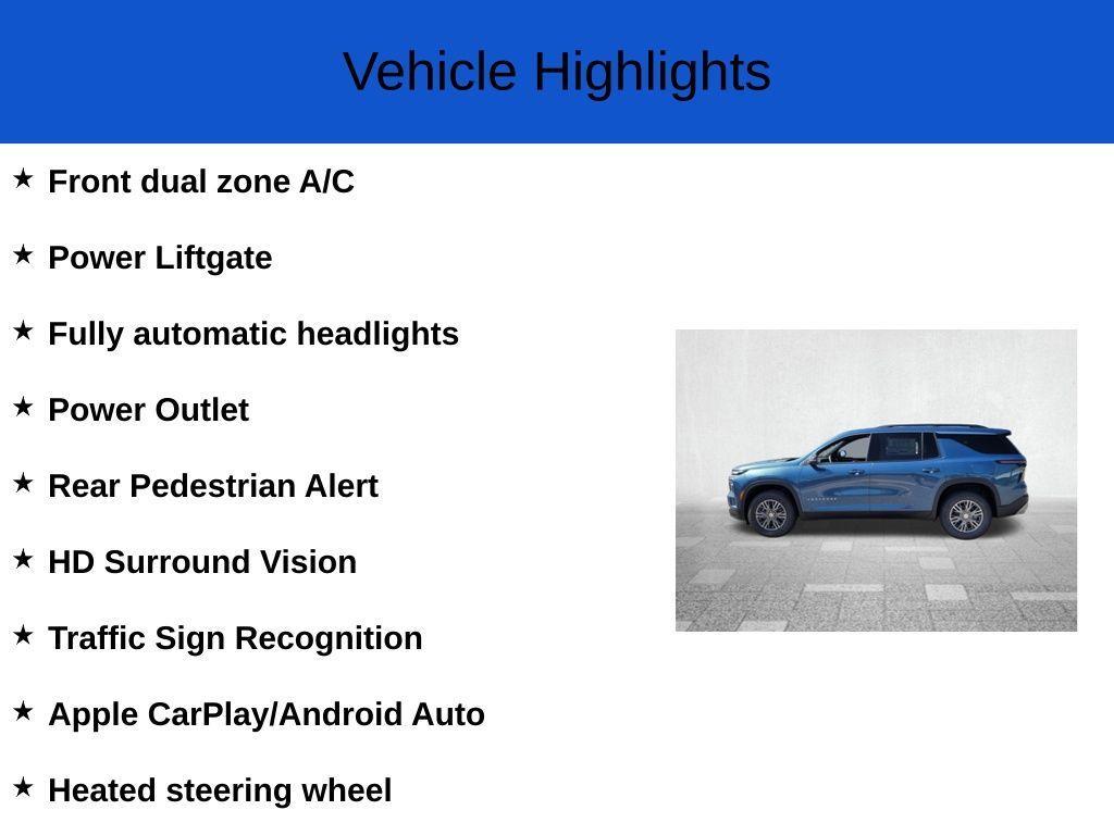 new 2025 Chevrolet Traverse car, priced at $40,395
