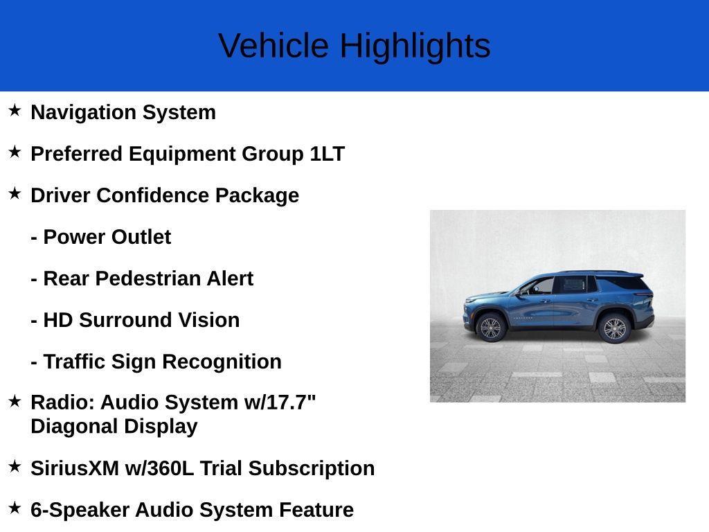 new 2025 Chevrolet Traverse car, priced at $40,395