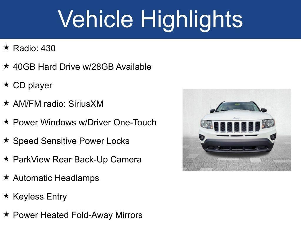 used 2016 Jeep Compass car, priced at $11,000