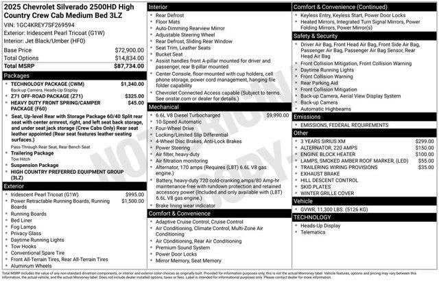 new 2025 Chevrolet Silverado 2500 car, priced at $86,479