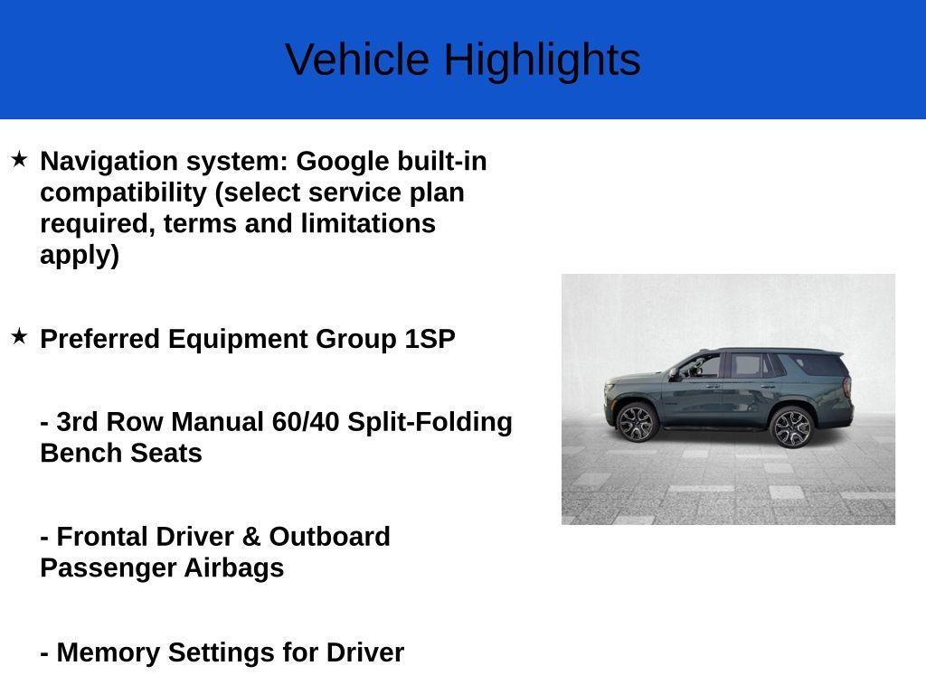new 2026 Chevrolet Tahoe car, priced at $83,925
