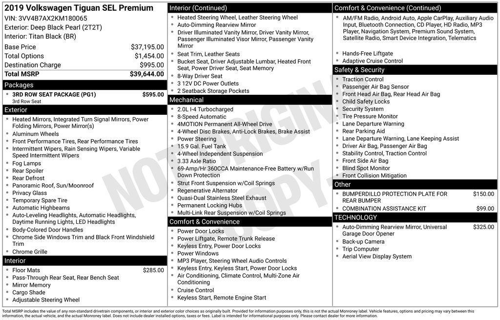 used 2019 Volkswagen Tiguan car, priced at $21,042