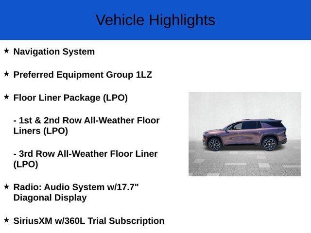 new 2025 Chevrolet Traverse car, priced at $53,610