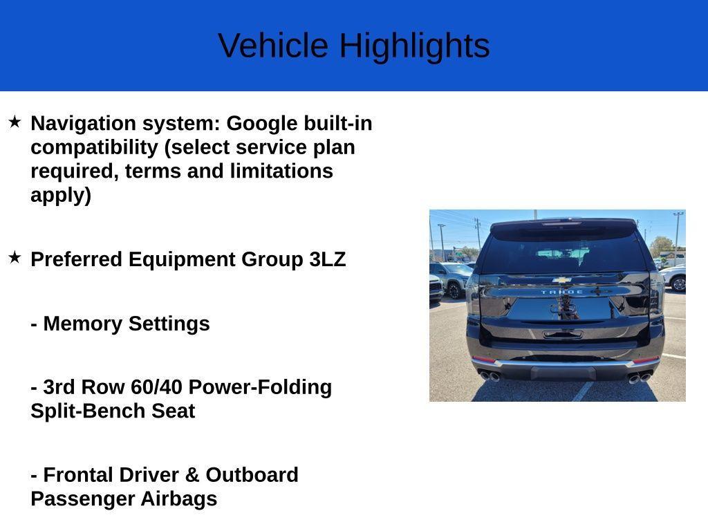 new 2025 Chevrolet Tahoe car, priced at $86,720