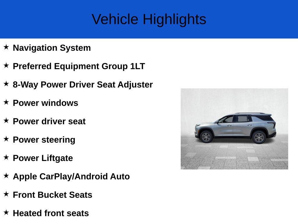 new 2025 Chevrolet Traverse car, priced at $39,895
