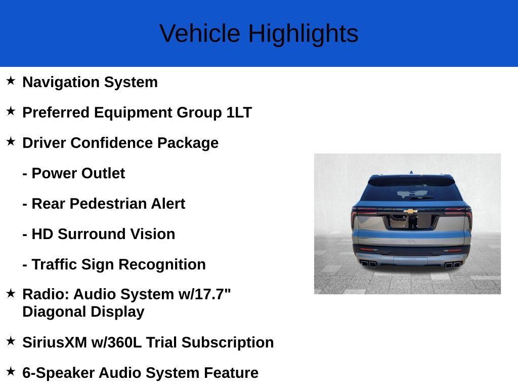 new 2025 Chevrolet Traverse car, priced at $42,135