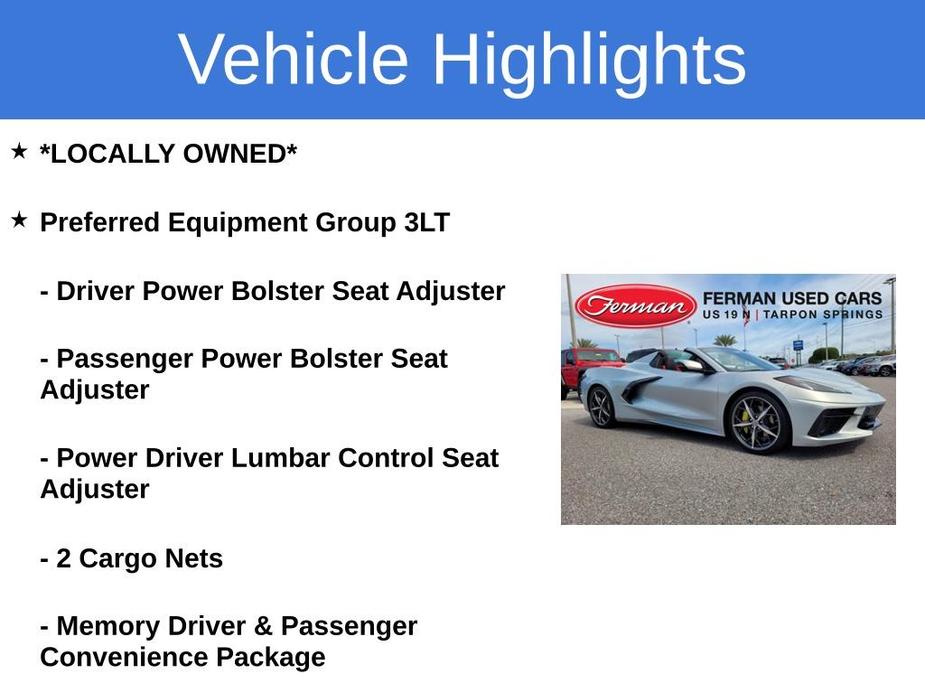 used 2021 Chevrolet Corvette car, priced at $76,000