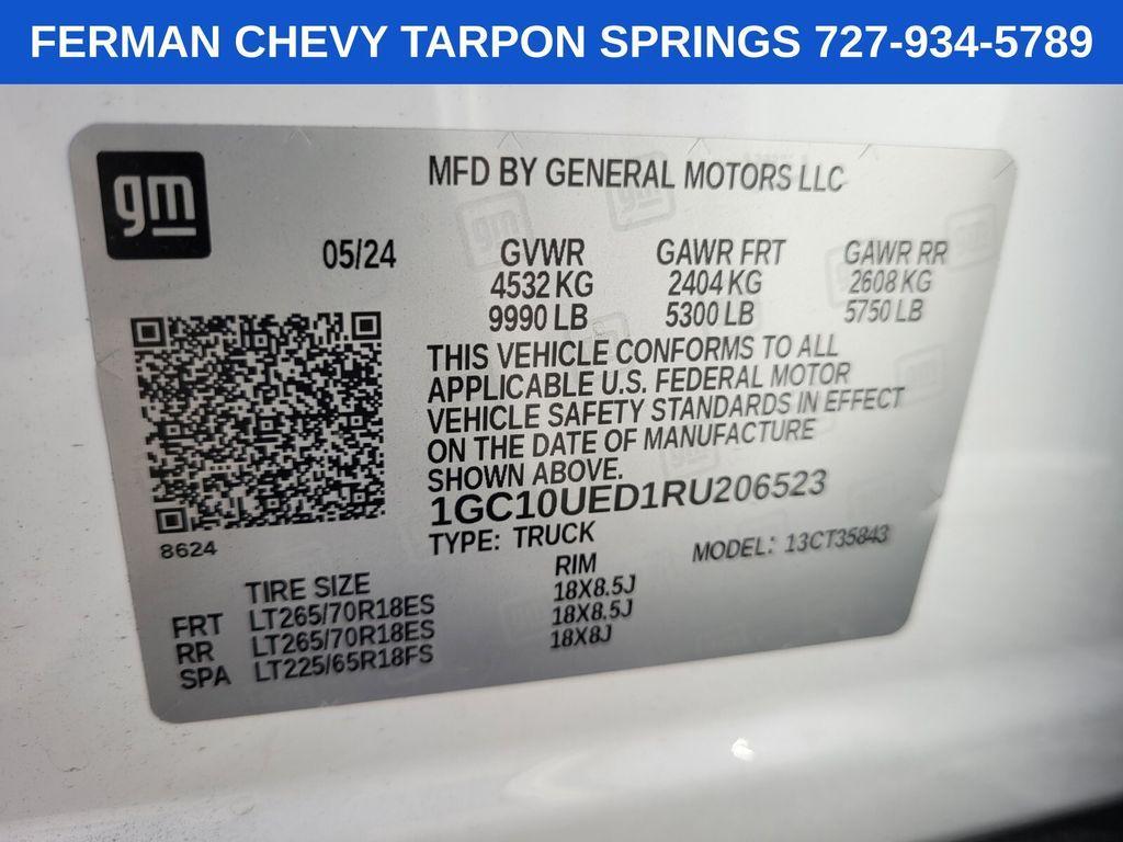 new 2024 Chevrolet Silverado EV car, priced at $70,445