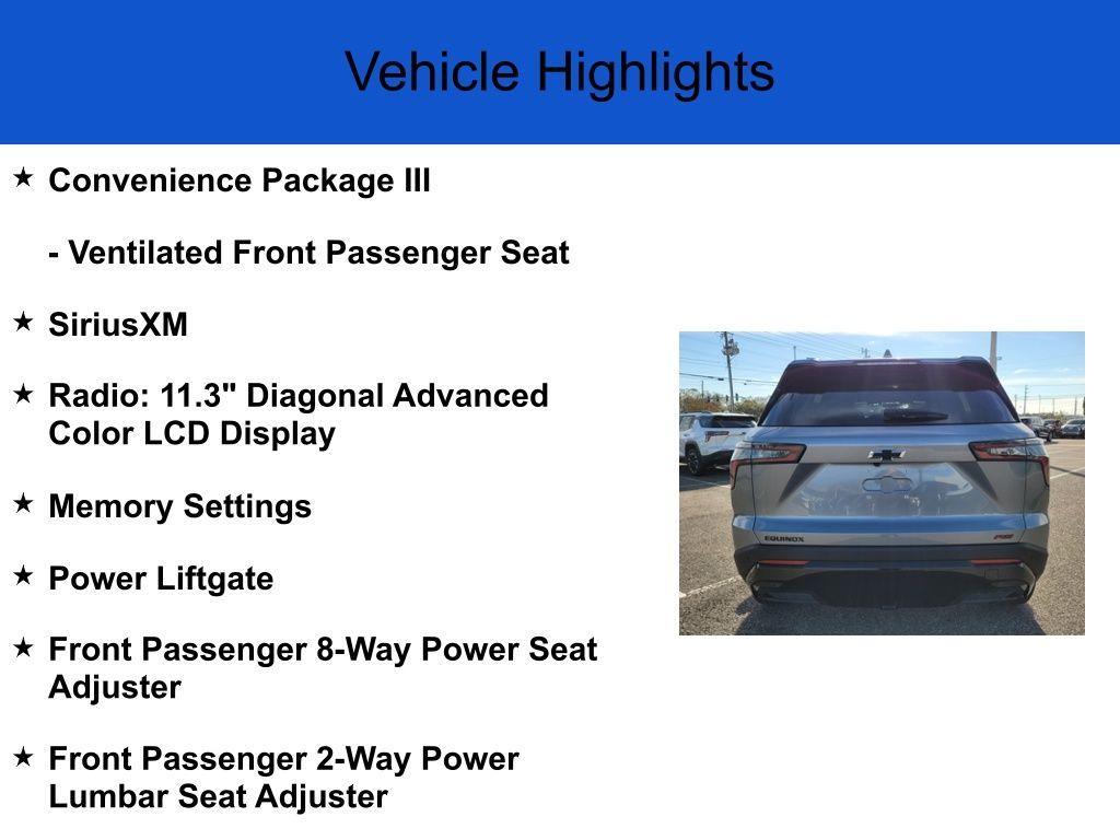 new 2025 Chevrolet Equinox car, priced at $33,295