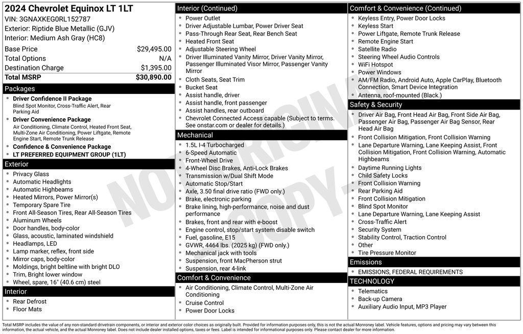 used 2024 Chevrolet Equinox car, priced at $22,000