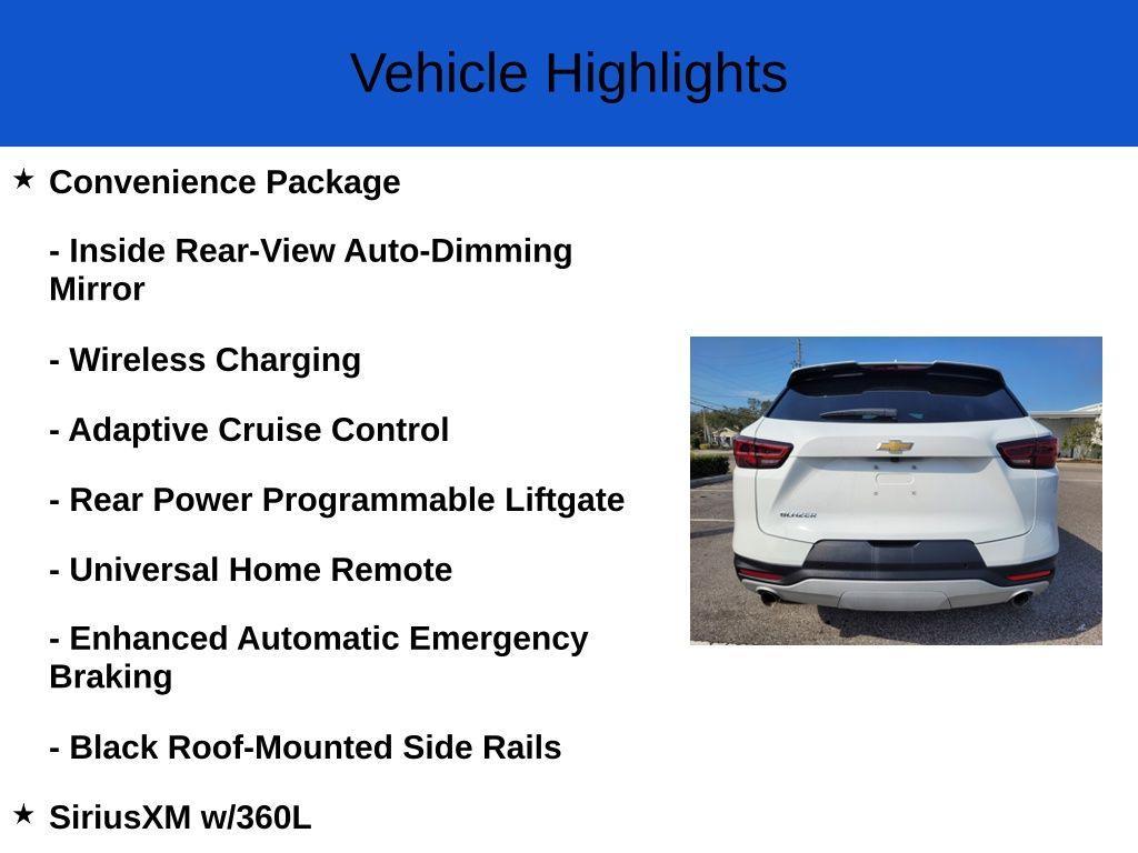 new 2025 Chevrolet Blazer car, priced at $34,360